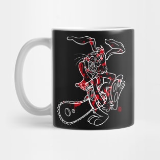 Chainsaw Bunny Cartoon Mug